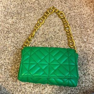 Zara green bag